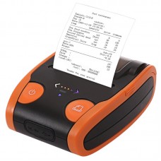 Portable 58mm Bluetooth POS Receipt Thermal Printer, Compatible with iOS/Android/Windows QS-5806 - Orange